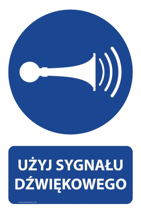 Tablica PVC 20x30 cm UŻYJ SYGNAŁU DŹWIĘKOWEGO Tablica PVC 20x30 cm UŻYJ SYGNAŁU DŹWIĘKOWEGO