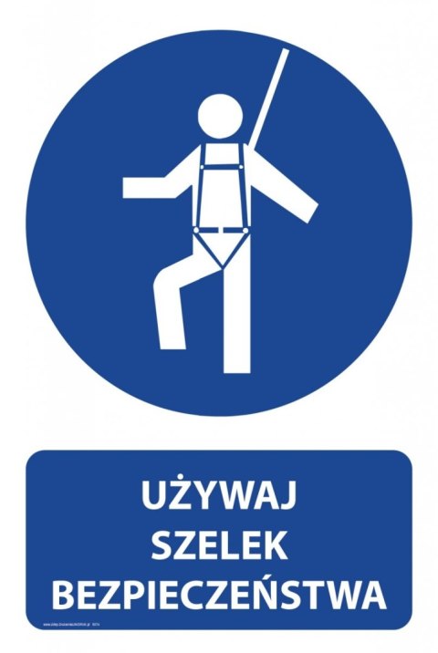 Tablica PVC 20x30 cm UŻYWAJ SZELEK BEZPIECZEŃSTWA Tablica PVC 20x30 cm UŻYWAJ SZELEK BEZPIECZEŃSTWA