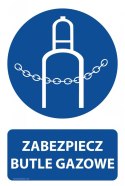 Tablica PVC 20x30 cm ZABEZPIECZ BUTLE GAZOWE Tablica PVC 20x30 cm ZABEZPIECZ BUTLE GAZOWE