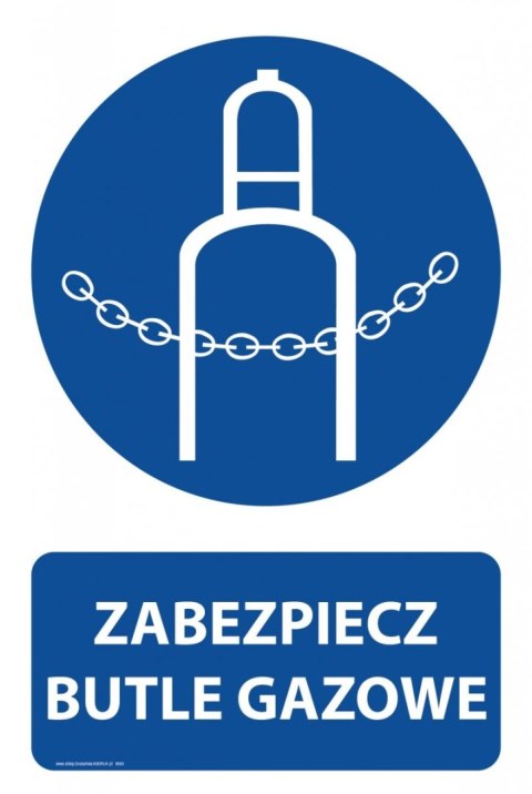 Tablica PVC 20x30 cm ZABEZPIECZ BUTLE GAZOWE Tablica PVC 20x30 cm ZABEZPIECZ BUTLE GAZOWE