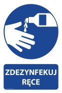 Tablica PVC 20x30 cm ZDEZYNFEKUJ RĘCE