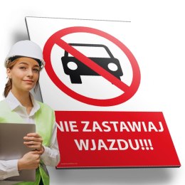 Tablica PVC 20x30cm NIE ZASTAWIAJ WJAZDU