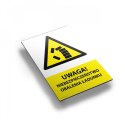Tablica PVC 20x30cm NIEBEZPIECZEŃSTWO OBALENIA ŁADUNKU