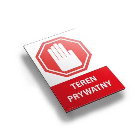 Tablica PVC 20x30cm TEREN PRYWATNY Tablica PVC 20x30cm TEREN PRYWATNY