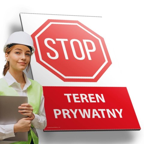 Tablica PVC 20x30cm TEREN PRYWATNY Tablica PVC 20x30cm TEREN PRYWATNY