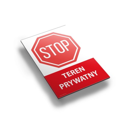 Tablica PVC 20x30cm TEREN PRYWATNY Tablica PVC 20x30cm TEREN PRYWATNY