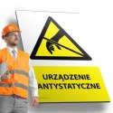 Tablica PVC 20x30cm URZĄDZENIE ANTYSTATYCZNE