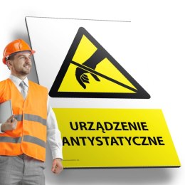 Tablica PVC 20x30cm URZĄDZENIE ANTYSTATYCZNE