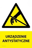 Tablica PVC 20x30cm URZĄDZENIE ANTYSTATYCZNE