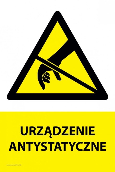 Tablica PVC 20x30cm URZĄDZENIE ANTYSTATYCZNE Tablica PVC 20x30cm URZĄDZENIE ANTYSTATYCZNE