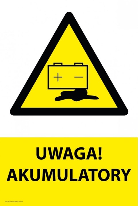Tablica PVC 20x30cm UWAGA AKUMULATORY Tablica PVC 20x30cm UWAGA AKUMULATORY