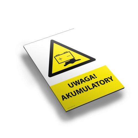 Tablica PVC 20x30cm UWAGA AKUMULATORY Tablica PVC 20x30cm UWAGA AKUMULATORY