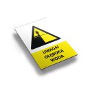 Tablica PVC 20x30cm UWAGA GŁĘBOKA WODA