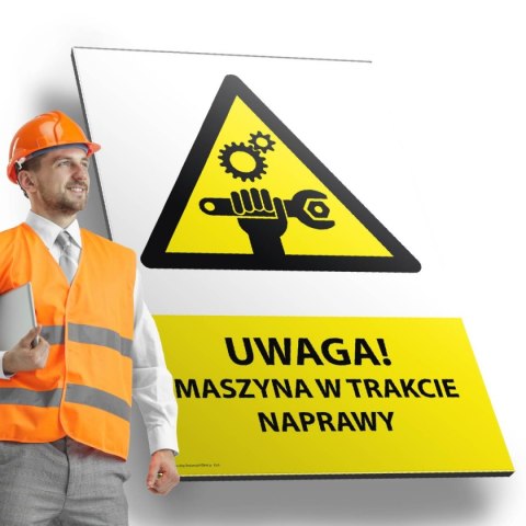 Tablica PVC 20x30cm UWAGA MASZYNA W TRAKCIE NAPRAWY
