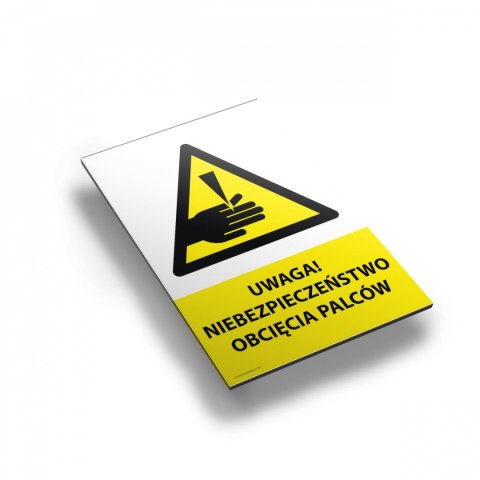 Tablica PVC 20x30cm UWAGA NIEBEZPIECZEŃSTWO OBCIĘCIA PALCÓW Tablica PVC 20x30cm UWAGA NIEBEZPIECZEŃSTWO OBCIĘCIA PALCÓW