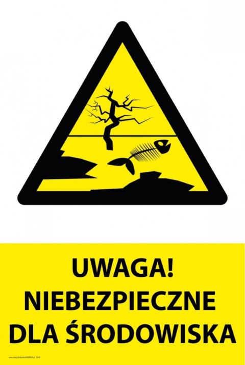 Tablica PVC 20x30cm UWAGA NIEBEZPIECZNE DLA ŚRODOWISKA Tablica PVC 20x30cm UWAGA NIEBEZPIECZNE DLA ŚRODOWISKA