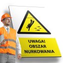 Tablica PVC 20x30cm UWAGA OBSZAR NURKOWANIA