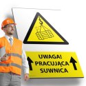 Tablica PVC 20x30cm UWAGA PRACUJĄCA SUWNICA