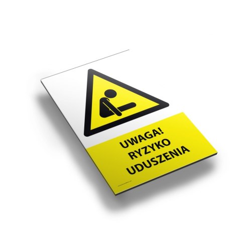 Tablica PVC 20x30cm UWAGA RYZYKO UDUSZENIA Tablica PVC 20x30cm UWAGA RYZYKO UDUSZENIA