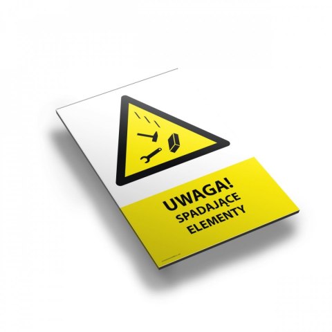 Tablica PVC 20x30cm UWAGA SPADAJĄCE ELEMENTY Tablica PVC 20x30cm UWAGA SPADAJĄCE ELEMENTY