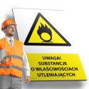 Tablica PVC 20x30cm UWAGA SUBSTANCJE O WŁAŚCIWOŚCIACH UTLENIAJĄCYCH