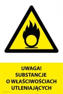 Tablica PVC 20x30cm UWAGA SUBSTANCJE O WŁAŚCIWOŚCIACH UTLENIAJĄCYCH