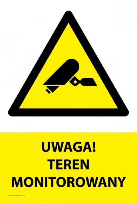Tablica PVC 20x30cm UWAGA TEREN MONITOROWANY Tablica PVC 20x30cm UWAGA TEREN MONITOROWANY