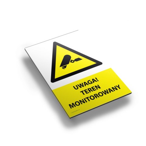 Tablica PVC 20x30cm UWAGA TEREN MONITOROWANY Tablica PVC 20x30cm UWAGA TEREN MONITOROWANY