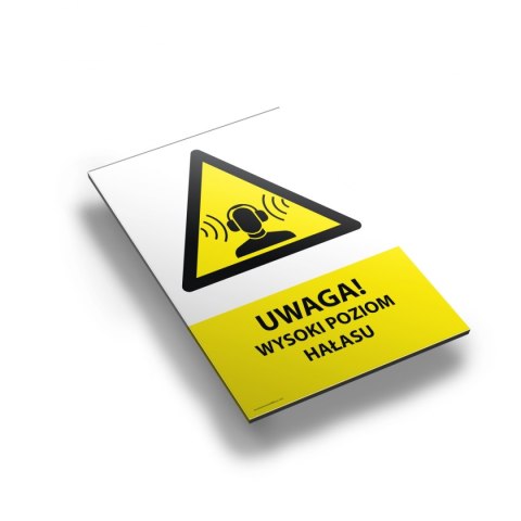 Tablica PVC 20x30cm UWAGA WYSOKI POZIOM HAŁASU Tablica PVC 20x30cm UWAGA WYSOKI POZIOM HAŁASU