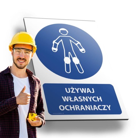 Tablica PVC 20x30cm UŻYWAJ WŁASNYCH OCHRANIACZY Tablica PVC 20x30cm UŻYWAJ WŁASNYCH OCHRANIACZY