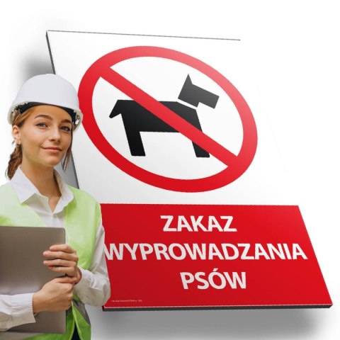 Tablica PVC 20x30cm ZAKAZ WYPROWADZANIA PSÓW Tablica PVC 20x30cm ZAKAZ WYPROWADZANIA PSÓW