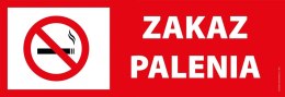 Tablica PVC 30x10 cm - ZAKAZ PALENIA