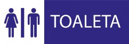 Tablica PVC 30x10cm - TOALETA