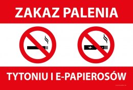 Tablica PVC 32x21,5 cm - ZAKAZ PALENIA
