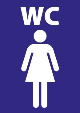 Tablica PVC 7x10cm - WC DAMSKIE