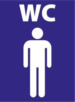 Tablica PVC 7x10cm - WC MĘSKIE