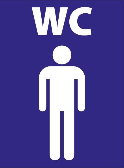 Tablica PVC 7x10cm - WC MĘSKIE Tablica PVC 7x10cm - WC MĘSKIE