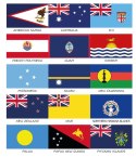 Zestaw flag Australii i Oceanii 50x70 mm