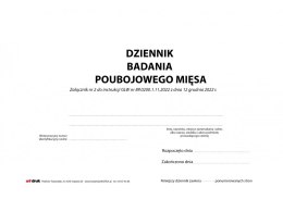 Dziennik badania poubojowego mięsa A4 - 50 kart