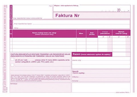Faktura 198-3E Faktura 198-3E