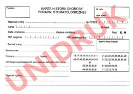 Historia Choroby Poradni Stomatologicznej - druk