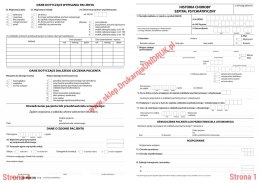 Historia choroby szpitala psychiatrycznego A3 - druk