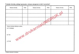 Karta Zdrowia Dziecka - druk