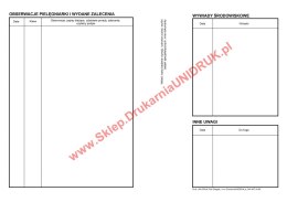 Karta Zdrowia Ucznia bez fluoryzacji - druk