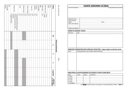 Karta Zdrowia Ucznia z fluoryzacją - druk