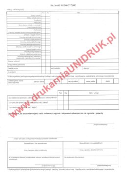Karta badania profilaktycznego A3 - 100 sztuk