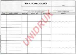Karta drogowa - druk