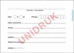 Koperta B5 HK 120g na dokumentację medyczną pacjenta - biała