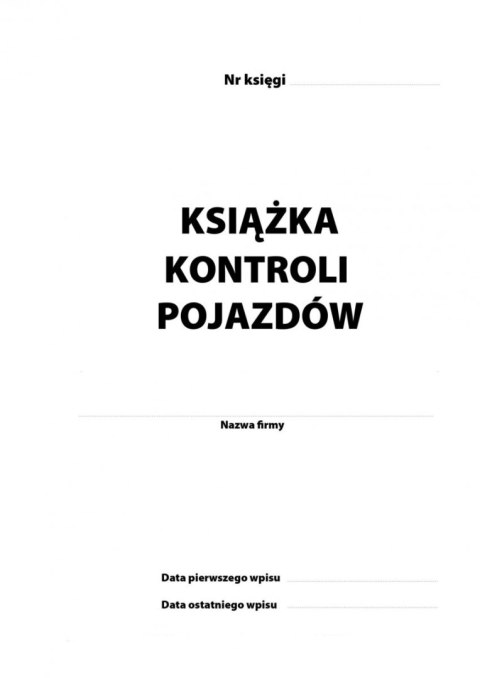 Książka Kontroli Pojazdów A-4 oprawa twarda Książka Kontroli Pojazdów A-4 oprawa twarda
