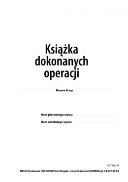 Książka dokonanych operacji A4 - 100 kart - pionowa